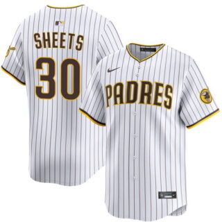 Men's San Diego Padres #30 Gavin Sheets White 2026 Home Limited Stitched Baseball Jersey