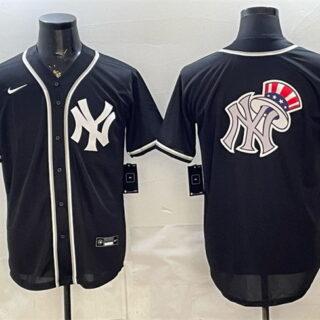 Men's New York Yankees Team Big Logo 2026 Fashion Replica Black Out Stitched Baseball Jerseys