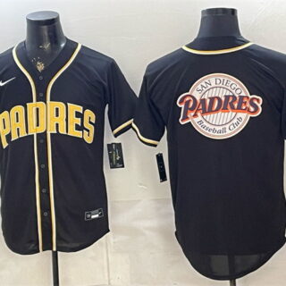 Men's San Diego Padres Team Big Logo 2026 Fashion Replica Black Out Stitched Baseball Jerseys