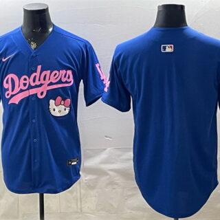 Men's Los Angeles Dodgers Blank Royal Hello Kitty Night Stitched Baseball Jersey