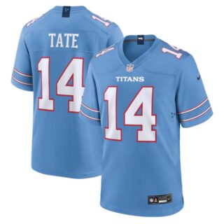 Men's Tennessee Titans #14 Carnell Tate Blue Vapor Limited Stitched jersey