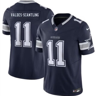 Men's Dallas Cowboys #11 Marquez Valdes-Scantling Navy 2026 F.U.S.E Vapor Untouchable Limited Stitched Football Jersey