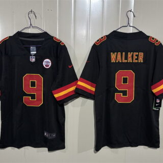 Men's Kansas City Chiefs #9 Kenneth Walker III Black 2026 Vapor Untouchable Limited Stitched Football Jersey