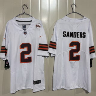 Men's Cleveland Browns #2 Shedeur Sanders White 2026 1946 Collection Vapor Limited Stitched Football Jersey