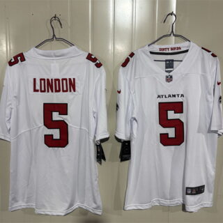 Men's Atlanta Falcons #5 Drake London White 2026 New Vapor Untouchable Limited Stitched Football Jersey