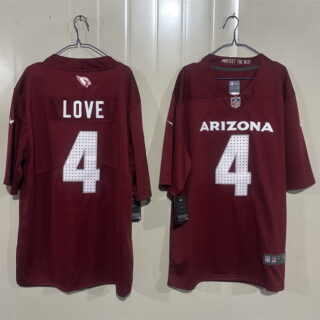 Men's Arizona Cardinals #4 Jeremiyah Love Red 2026 Draft Vapor Untouchable Limited Stitched Jersey