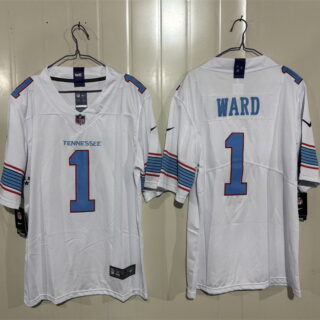 Men's Tennessee Titans #1 Cameron Ward White 2026 Vapor Limited Stitched Football Jersey