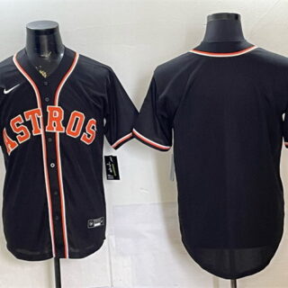 Men's Houston Astros Blank 2026 Fashion Replica Black Out Stitched Baseball Jersey