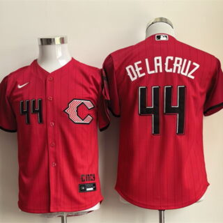 Youth Cincinnati Reds #44 Elly De La Cruz Red 2026 City Connect Stadium Stitched Baseball Jersey
