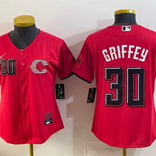 Youth Cincinnati Reds #30 Ken Griffey Jr. Red 2026 City Connect Stadium Stitched Baseball Jersey