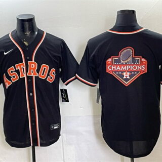 Men's Houston Astros Team Big Logo 2026 Fashion Replica Black Out Stitched Baseball Jerseys 001