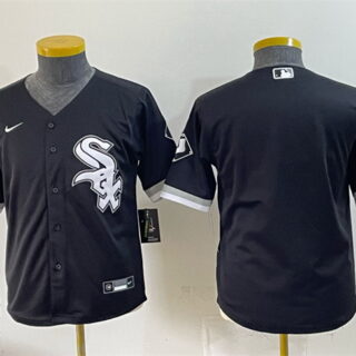 Youth Chicago White Sox Blank Black Stitched Baseball Jersey
