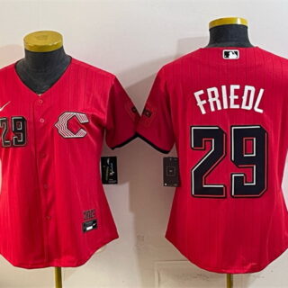 Youth Cincinnati Reds #29 TJ Friedl Red 2026 City Connect Stadium Stitched Baseball Jersey