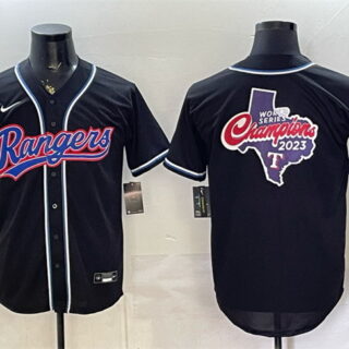 Men's Texas Rangers Team Big Logo 2026 Fashion Replica Black Out Stitched Baseball Jerseys 002