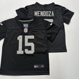Toddlers Las Vegas Raiders #15 Fernando Mendoza Black 2026 Draft Vapor Untouchable Limited Stitched Football Jersey