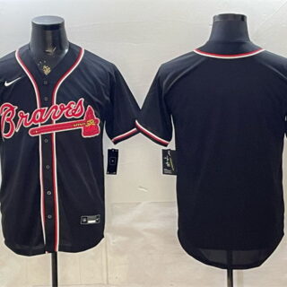 Men's Atlanta Braves Blank 2026 Fashion Replica Black Out Stitched Baseball Jersey