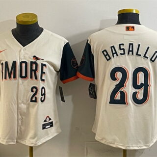 Youth Baltimore Orioles #29 Samuel Basallo Natural 2026 City Connect Stadium Stitched Baseball Jersey