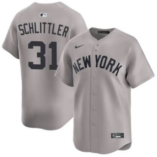 Men's New York Yankees #31 Cam Schlittler Grey 2026 Road Limited Stitched Baseball Jersey