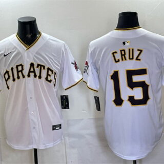 Men's Pittsburgh Pirates #15 Oneil Cruz White 2026 Limited Stitched Baseball Jersey