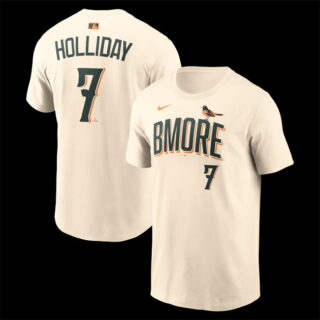 Men's Baltimore Orioles #7 Jackson Holliday Natural 2026 City Connect T-Shirt