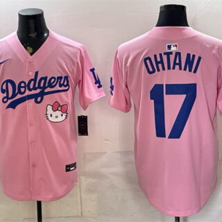 Men's Los Angeles Dodgers #17 Shohei Ohtani Pink 2025 Hello Kitty Vapor Limited Stitched Baseball Jersey