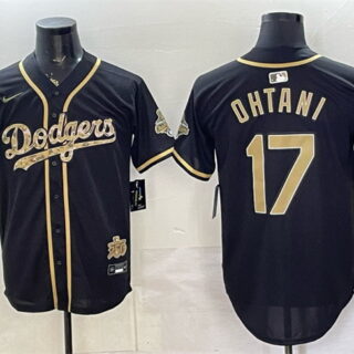 Men's Los Angeles Dodgers #17 Shohei Ohtani Black 2026 Armed Forces Day Stitched Baseball Jersey
