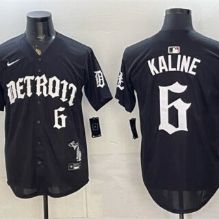 Men's Detroit Tigers #6 Al Kaline 2026 Black 'Motor Gothic Edition' Vapor Premier Limited Stitched Baseball Jersey