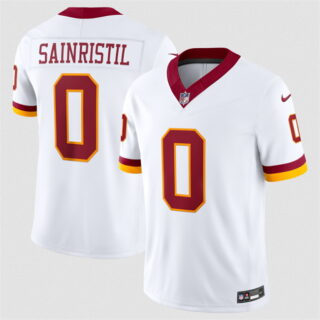 Men's Washington Commanders #0 Mike Sainristil White 2026 F.U.S.E. Vapor Limited Stitched Football Jersey