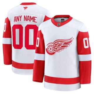 Custom Men's Detroit Red Wings White NHL Jersey