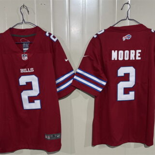 Men's Buffalo Bills #2 D.J. Moore Red 2026 Vapor Untouchable Limited Stitched Football Jersey