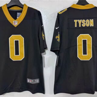 Men's New Orleans Saints #0 Jordyn Tyson Black 2026 Vapor Limited Stitched Football Jersey