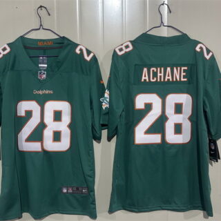 Men's Miami Dolphins #28 De'Von Achane Aqua 2026 Vapor Limited Stitched Football Jersey