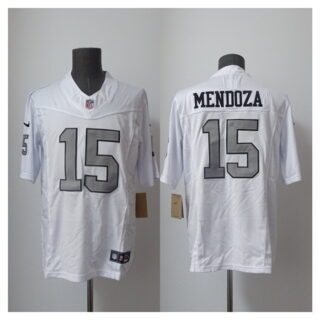 Men's Las Vegas Raiders #15 Fernando Mendoza White 2026 F.US.E. Draft Color Rush Vapor Untouchable Limited Stitched Football Jersey