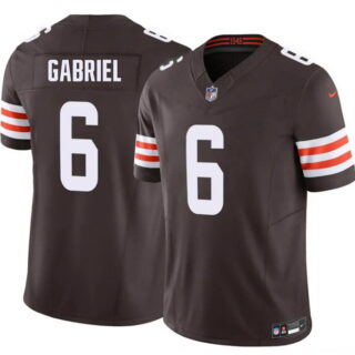 Men's Cleveland Browns #6 Dillon Gabriel Brown 2026 F.U.S.E. Vapor Limited Stitched Football Jersey
