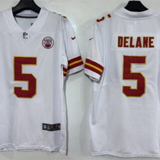 Men's Kansas City Chiefs #5 Mansoor Delane White 2026 Vapor Untouchable Limited Stitched Football Jersey