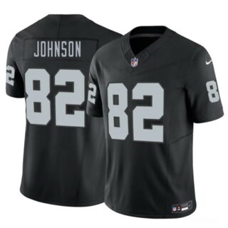 Men's Las Vegas Raiders #82 Brandon Johnson Black 2026 F.U.S.E. Vapor Untouchable Limited Stitched Football Jersey