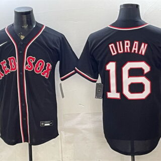Men's Boston Red Sox #16 Jarren Duran 2026 Fashion Replica Black Out Stitched Baseball Jersey