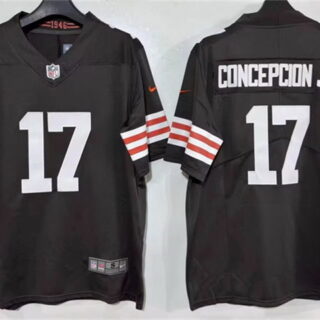 Men's Cleveland Browns #17 KC Concepcion Brown 2026 Vapor Limited Stitched Football Jersey