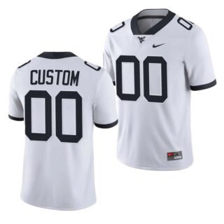 Custom West Virginia Mountaineers Jersey Name and Number College Football 2023 Game White