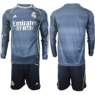 Men Real Madrid 2026 Soccer Jerseys Dark Blue Long BLANK
