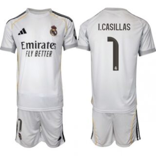 Men Real Madrid 2026 Soccer Jerseys White #1 I.CASILLAS
