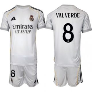 Men Real Madrid 2026 Soccer Jerseys White #8 VALVERDE
