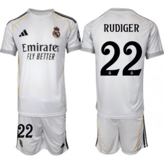Men Real Madrid 2026 Soccer Jerseys White #22 RUDIGER