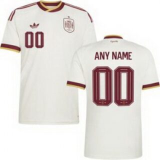 Men 00 Spain Custom World Cup 2026 Away Replica Jersey