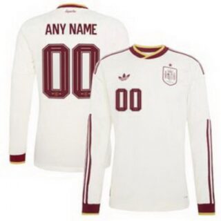 Men 00 Spain Custom World Cup 2026 Away Replica Jersey