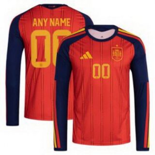 Men 00 Spain Custom World Cup 2026 Away Replica Jersey