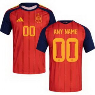 Men 00 Spain Custom World Cup 2026 Away Replica Jersey