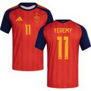Men 11 Spain Yeremy Pino World Cup 2026 Away Replica Jersey