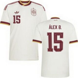 Men 15 Spain Alex Baena World Cup 2026 Away Replica Jersey