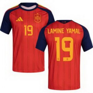 Men 19 Spain Lamine Yamal World Cup 2026 Away Replica Jersey